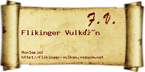 Flikinger Vulkán névjegykártya